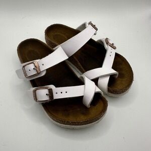 Kids Birkenstock Arizona Sandals White 26 Buckle Cork Footbed Size Toddler 9